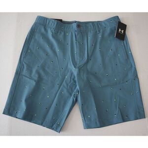Under Armour 1377303-414 Men's Sz 34 Static Blue UA Golf Printed 10" Shorts